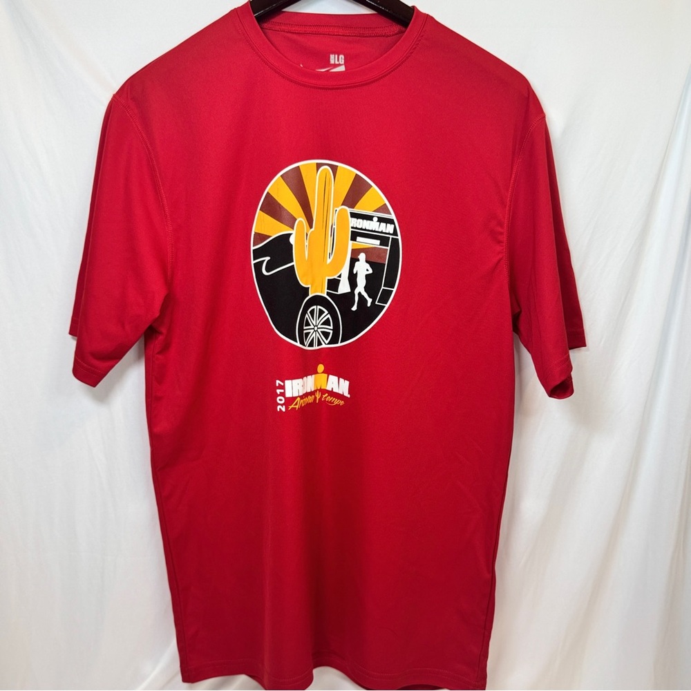 Ironman Arizona Tempe Finisher Shirt – Men’s Large Red Performance Tee